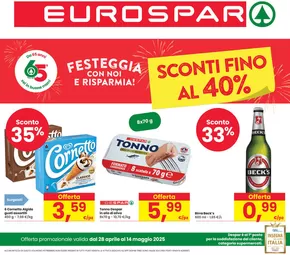 Volantino Eurospar a Ravenna | SCONTI FINO AL 40% | 28/4/2025 - 14/5/2025