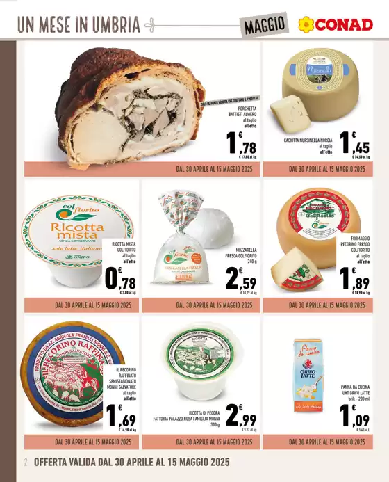 Volantino Conad a Foligno | Un Mese in Umbria | 30/4/2025 - 31/5/2025
