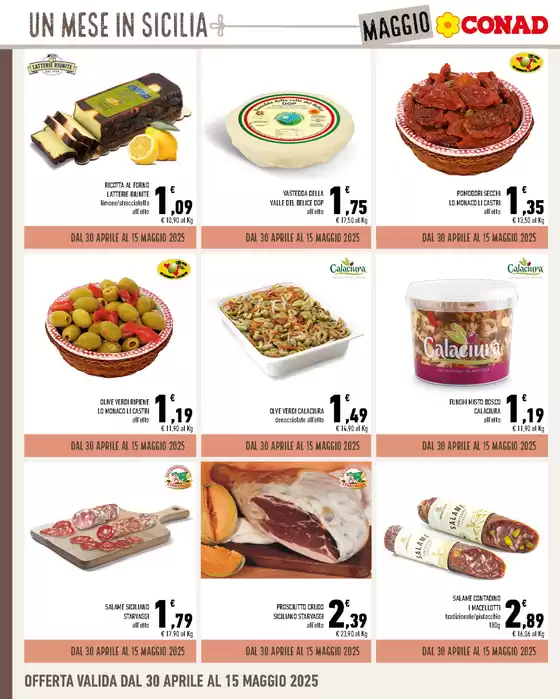 Volantino Conad a Erice | Un Mese in Sicilia | 30/4/2025 - 31/5/2025