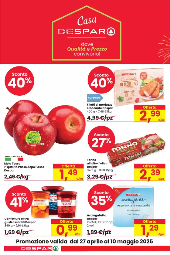 Volantino Despar a Coriano | Sconti fino al 40% | 28/4/2025 - 14/5/2025
