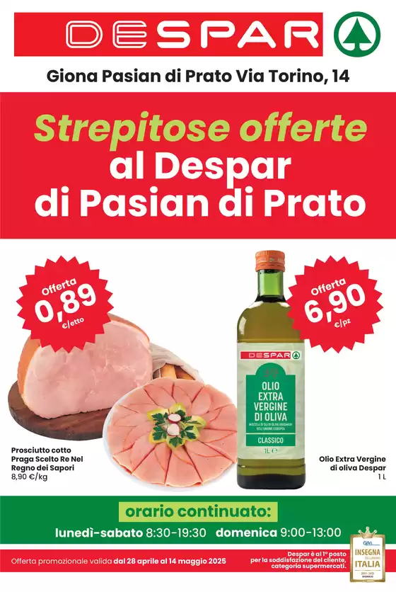 Volantino Despar | Strepitose offerte al Despar di Pasian di Prato | 28/4/2025 - 14/5/2025