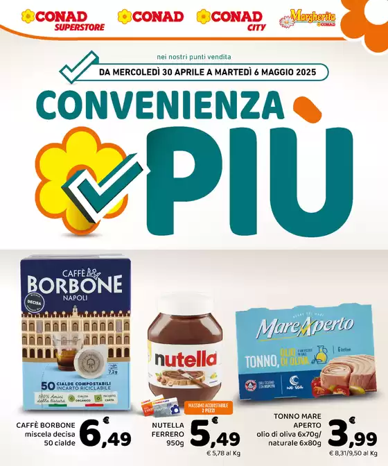 Volantino Margherita Conad a Trapani | Convenienza Più | 30/4/2025 - 6/5/2025
