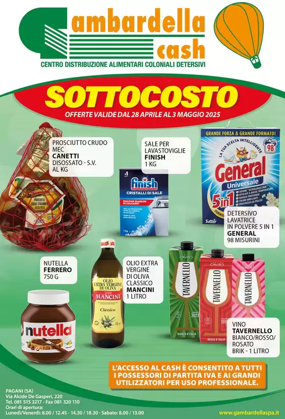Volantino Gambardella Cash a Pagani | Sottocosto | 28/4/2025 - 3/5/2025