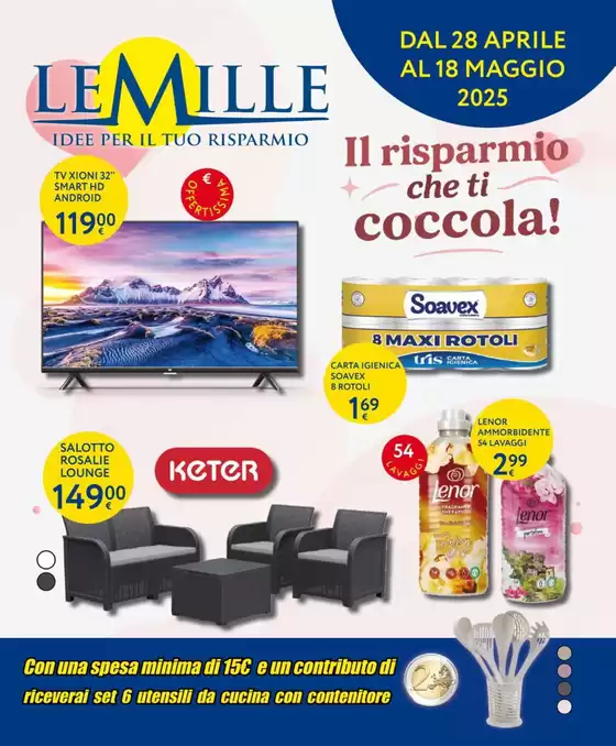 Volantino Le Mille a Trapani | Il risparmio che ti coccola! | 28/4/2025 - 18/5/2025