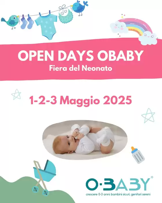 Volantino O-Baby a Sommacampagna | Open days obaby | 1/5/2025 - 3/5/2025