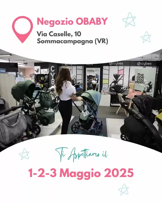 Volantino O-Baby a Sommacampagna | Open days obaby | 1/5/2025 - 3/5/2025