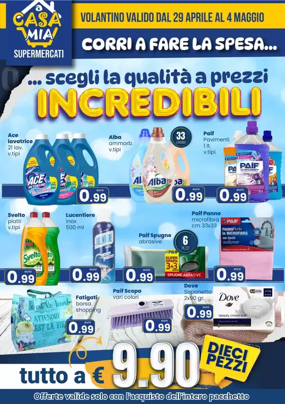 Volantino A Casa Mia a Benevento | Scegli la qualita a prezzi incredibili | 29/4/2025 - 4/5/2025