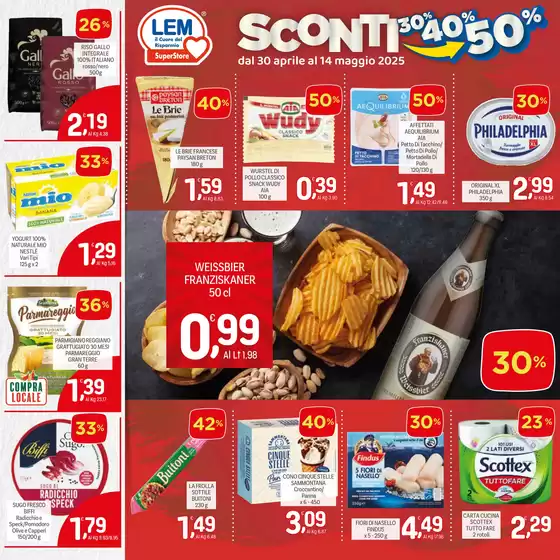 Volantino Lem SuperStore a Dozza | Fiorentina C/OSSO | 30/4/2025 - 14/5/2025