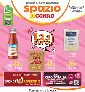 Volantino Spazio Conad a Roncadelle | 1,2,3 euro! | 2/5/2025 - 15/5/2025