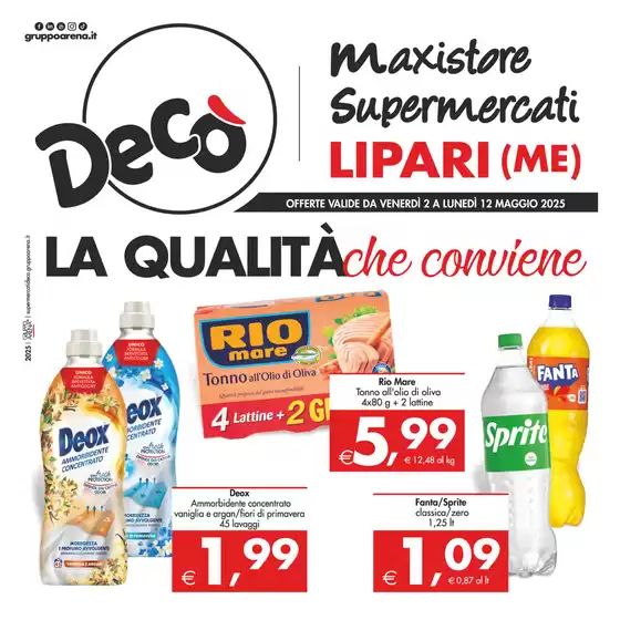 Volantino Decò a Lipari | La qualità che conviene | 2/5/2025 - 12/5/2025