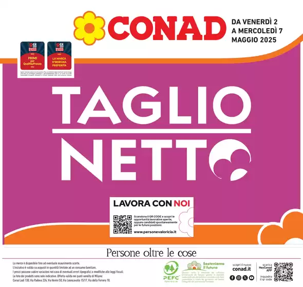Volantino Conad a Gorgonzola | TAGLIO NETTO | 2/5/2025 - 7/5/2025