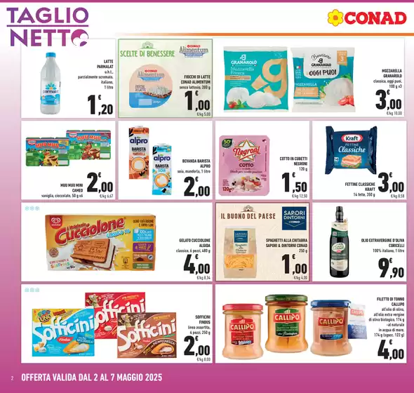 Volantino Conad a Ponzano Veneto | TAGLIO NETTO | 2/5/2025 - 7/5/2025