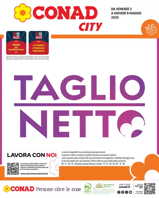 Volantino Conad City a Chioggia | TAGLIO NETTO | 2/5/2025 - 8/5/2025