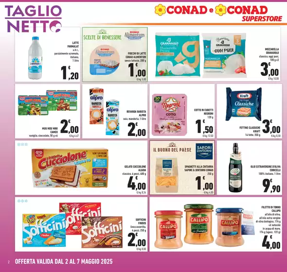 Volantino Conad Superstore a San Vito al Tagliamento | TAGLIO NETTO | 2/5/2025 - 7/5/2025