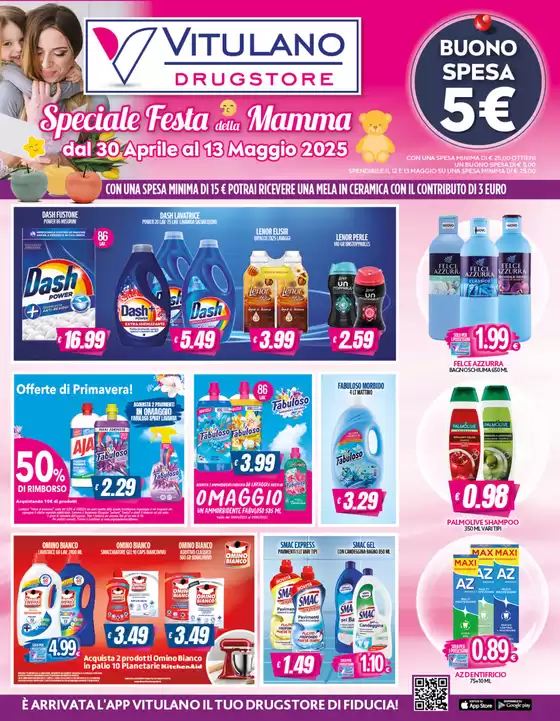 Volantino Vitulano Drugstore | Speciale festa dell mamma | 30/4/2025 - 13/5/2025