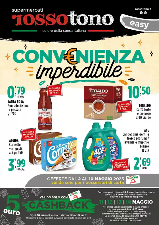 Volantino Supermercati Rossotono Easy a San Giovanni in Fiore | Convenienza imperdibile | 2/5/2025 - 10/5/2025