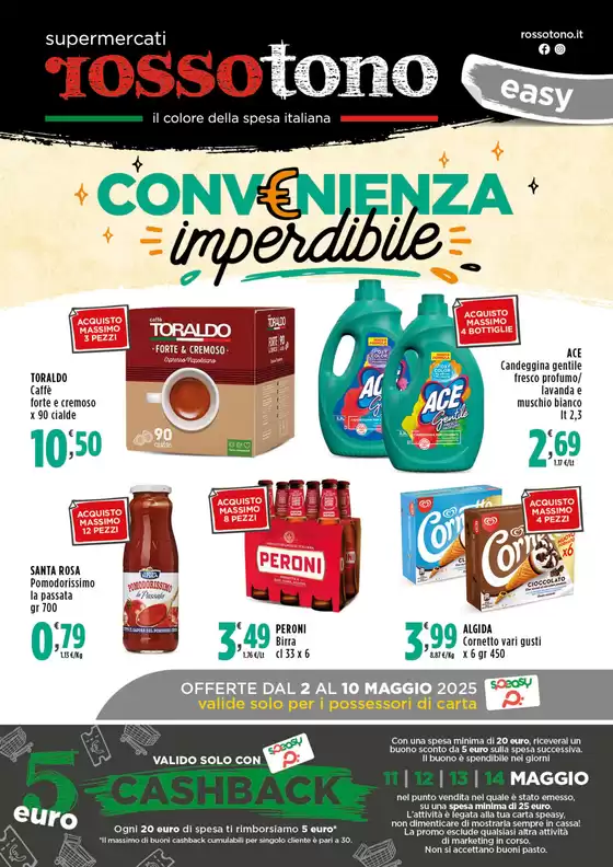 Volantino Supermercati Rossotono Easy a Oria | Convenienza imperdibile | 2/5/2025 - 10/5/2025