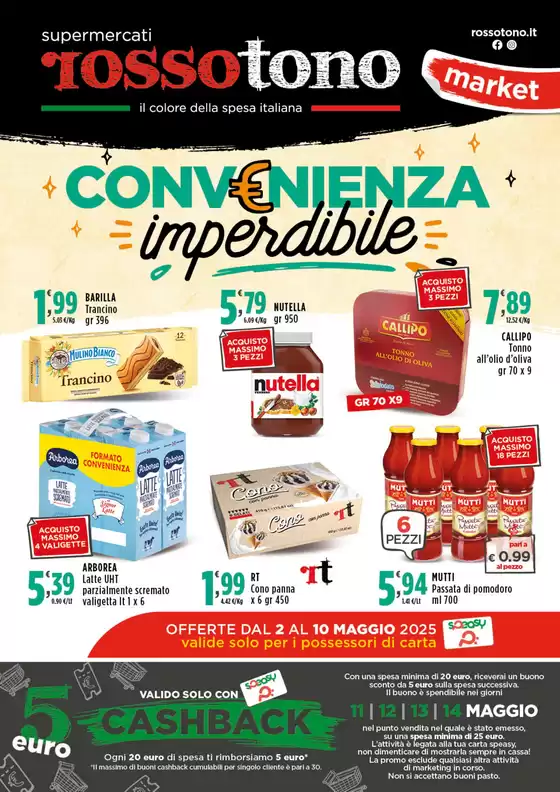 Volantino Supermercati Rossotono Market a Caulonia | Convenienza imperdibile | 2/5/2025 - 10/5/2025