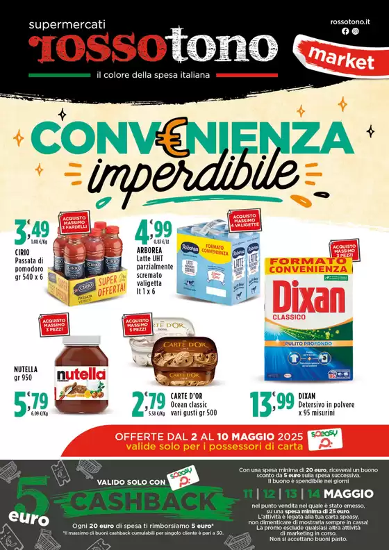 Volantino Supermercati Rossotono Market a Napoli | Convenienza imperdibile | 2/5/2025 - 10/5/2025