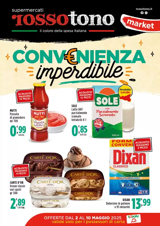 Volantino Supermercati Rossotono Market a Marsala | Convenienza imperdibile | 2/5/2025 - 10/5/2025
