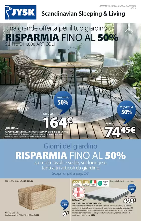 Volantino JYSK a Cuneo | Una grande offerta per il tuo giardino | 1/5/2025 - 31/5/2025