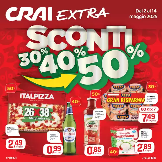 Volantino Crai a Trecastelli | Sconti 30% 40% 50% | 2/5/2025 - 14/5/2025