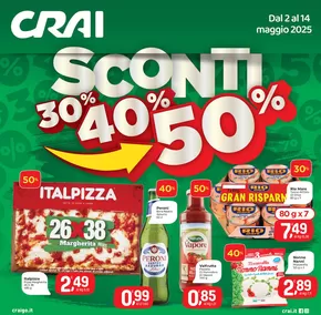 Volantino Crai a Ostra Vetere | Sconti 30% 40% 50% | 2/5/2025 - 14/5/2025