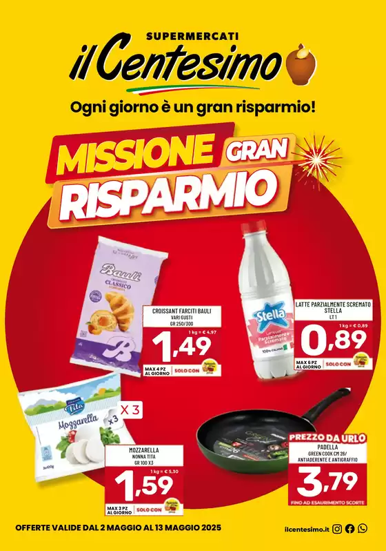 Volantino Il Centesimo a Trapani | Missione Gran Risparmio | 2/5/2025 - 13/5/2025