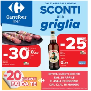 Volantino Carrefour Ipermercati a Tavagnacco | Sconti alla griglia | 1/5/2025 - 4/5/2025