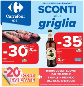 Volantino Carrefour Ipermercati a San Sperate | Sconti alla griglia | 1/5/2025 - 4/5/2025