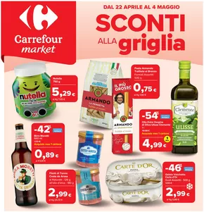 Offerte di Iper e super a Latina | Sconti alla griglia in Carrefour Market | 1/5/2025 - 4/5/2025