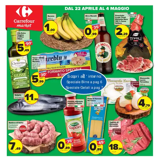 Volantino Carrefour Market a Pratola Peligna | Dal 22 Aprile al 4 Maggio | 1/5/2025 - 4/5/2025