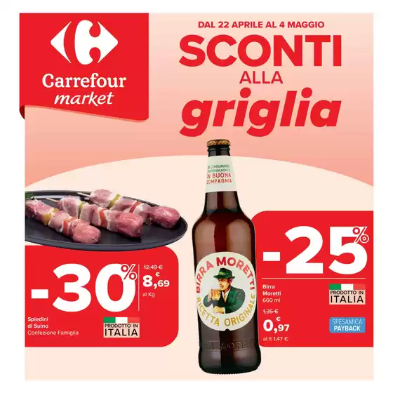 Volantino Carrefour Market | Sconti alla griglia | 1/5/2025 - 4/5/2025
