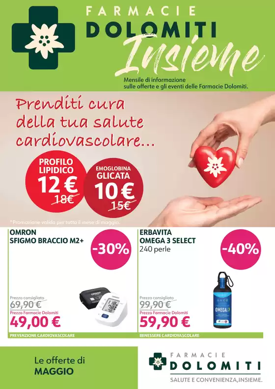 Volantino Farmacie Dolomiti | Prenditi cura della tua salute cardiovascolare... | 1/5/2025 - 31/5/2025