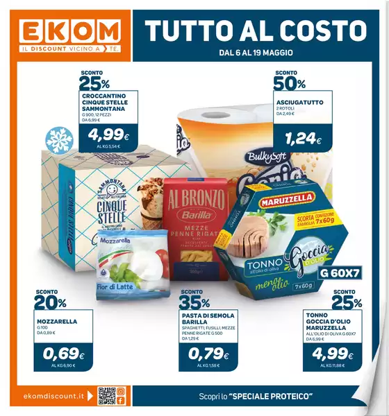 Volantino Ekom a Lavagna | Tutto al costo | 6/5/2025 - 19/5/2025