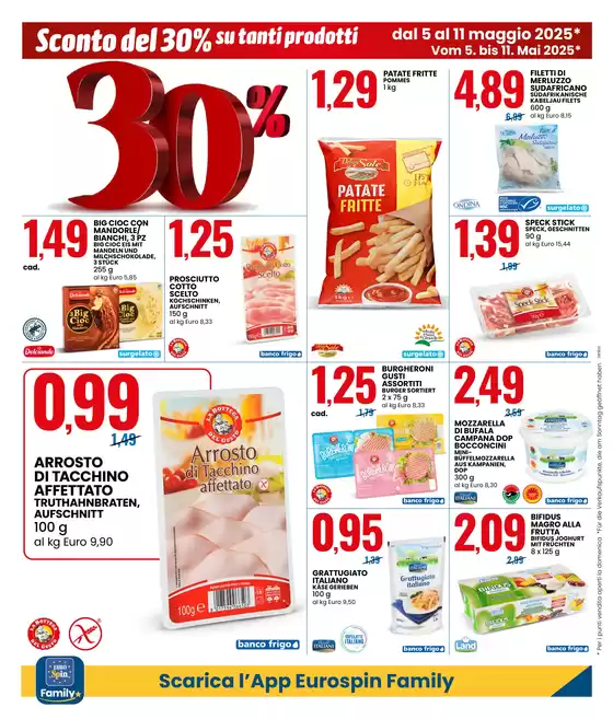 Volantino Eurospin | Sconto del 30% | 5/5/2025 - 11/5/2025