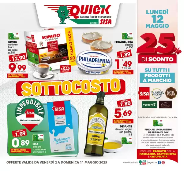 Volantino Quick Sisa a Laterza | Sottocosto | 2/5/2025 - 11/5/2025