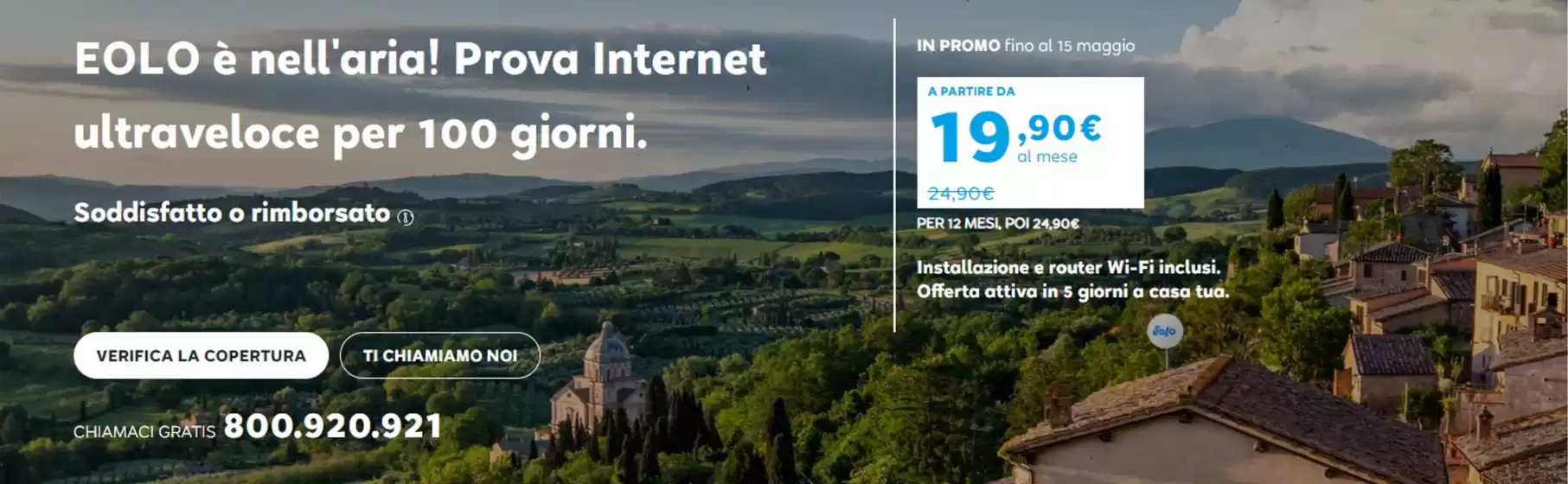 Volantino Eolo a Reggio Emilia | Prova Internet ultraveloce per 100 giorni | 2/5/2025 - 15/5/2025