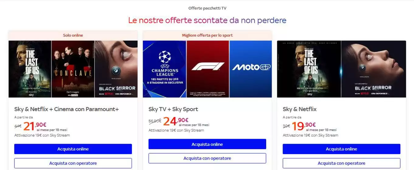 Volantino Sky a Roma | Le nostre offerte scontate da non perdere | 2/5/2025 - 31/5/2025