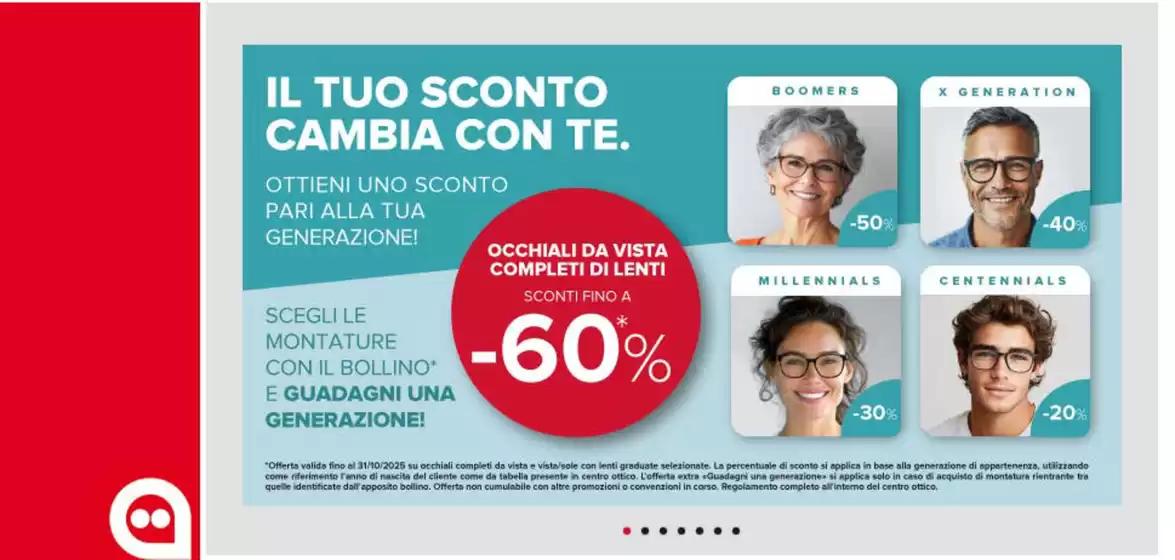 Volantino Ottica VistaSì a Roma | Il tuo sconto cambia con te | 2/5/2025 - 31/10/2025
