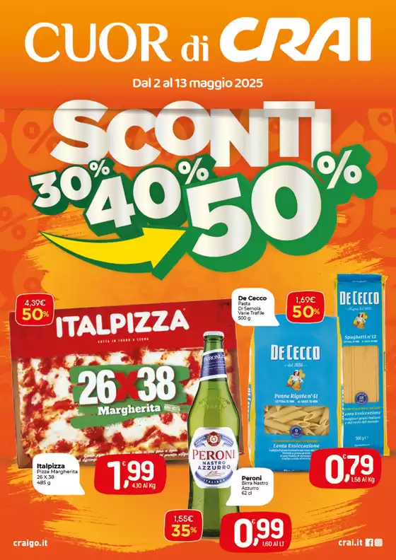 Volantino Crai a Lainate | Sconti 30% 40% 50% | 2/5/2025 - 13/5/2025