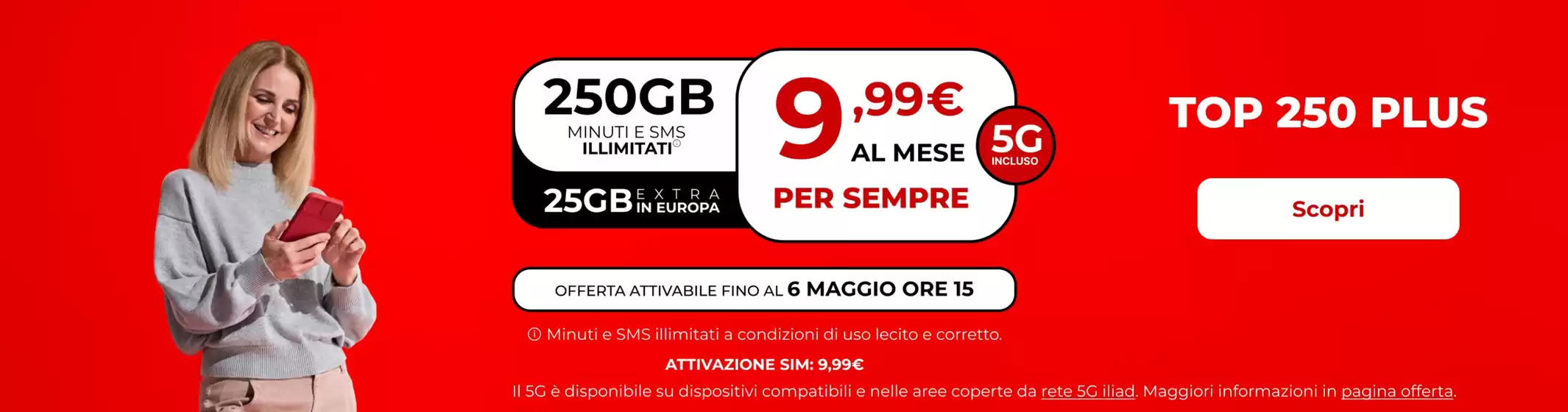 Volantino Iliad a Torino | TOP 250 PLUS | 2/5/2025 - 6/5/2025