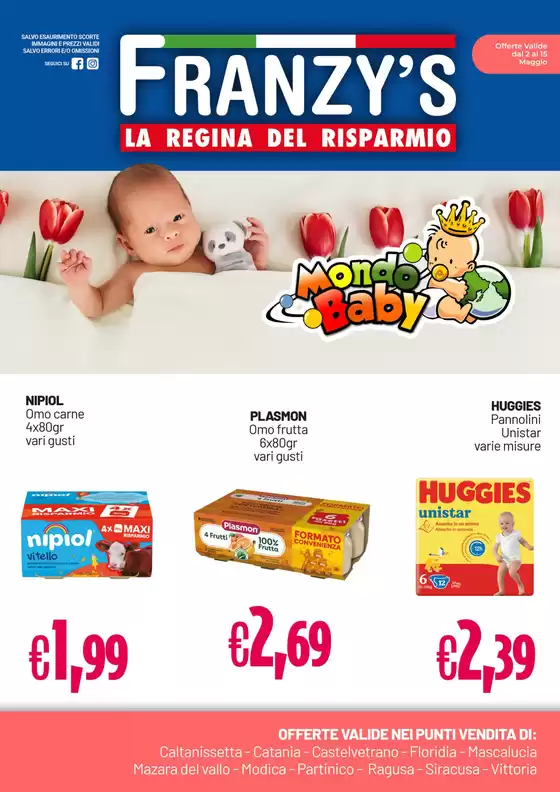 Volantino Franzy's a Mazara del Vallo | La regina del risparmio | 2/5/2025 - 15/5/2025