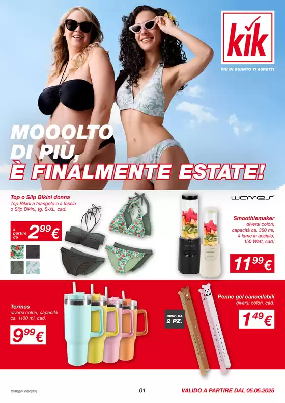 Volantino KiK a Tolentino | Mooolto di piu e finalmente estate! | 5/5/2025 - 17/5/2025