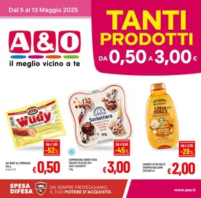 Volantino A&O a Vicenza | TANTI PRODOTTI DA 0,50 A 3,00€ | 5/5/2025 - 13/5/2025