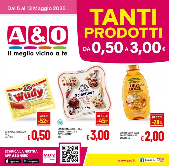 Volantino A&O a Verona | TANTI PRODOTTI DA 0,50 A 3,00€ | 5/5/2025 - 13/5/2025