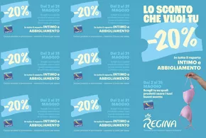 Offerte di Iper e super a Ziano di Fiemme | -20% in Regina Grandi Magazzini | 2/5/2025 - 31/5/2025
