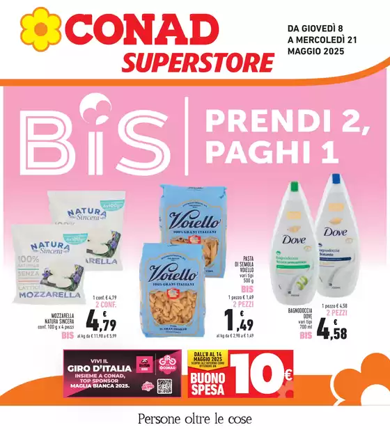 Volantino Conad Superstore a Cecina | Prendi 2, paghi 1 | 8/5/2025 - 21/5/2025