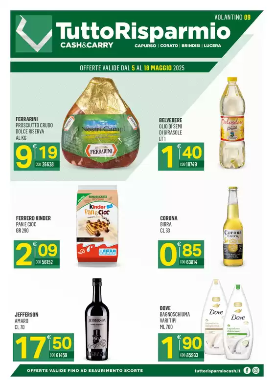 Volantino Tutto Risparmio Cash&Carry a Capurso | Offerte valide dal 5 al 18 Maggio 2025 | 5/5/2025 - 18/5/2025