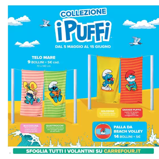 Volantino Carrefour Ipermercati | Collezione i puffi | 5/5/2025 - 15/5/2025